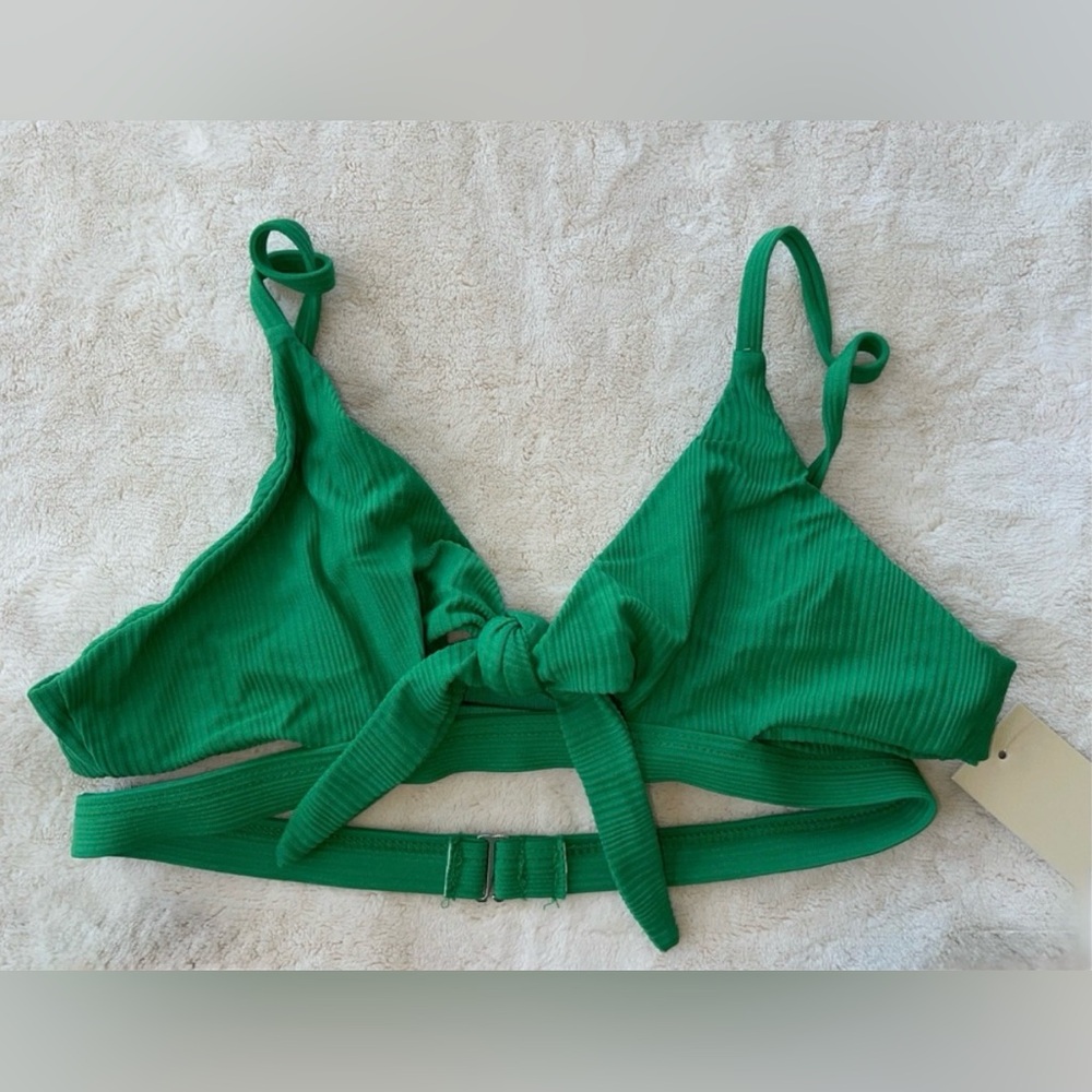 RIS-K Swim wear GLOW BIKINI TOP EMERALD Green Medium